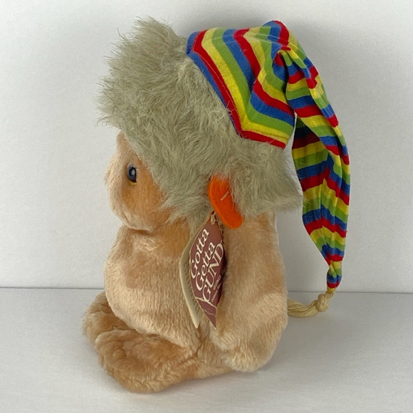 Vintage 1981 GUND Noah the Gnome / Troll 8 inch Plush with Striped Nightcap - Picture 6 of 10